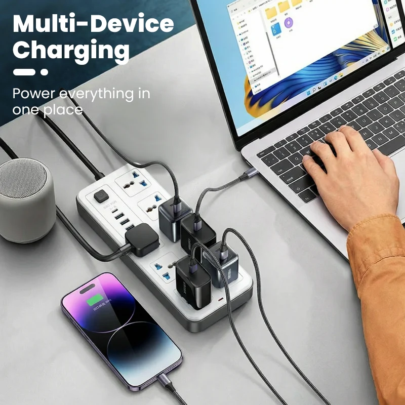 🔌 50 % RABATT ⚡ Mehrfachsteckdose mit langer Verlängerungsschnur – USB-Ports inklusive, Überspannungsschutz & kompaktes Design 📱