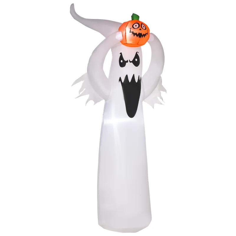 Halloween Aufblasbares Gespenst 180cm LED Beleuchtung Gartendekoration