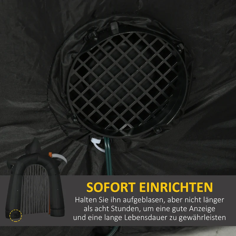 Halloween Sensenmann Torbogen Aufblasbar Gartendeko LED 285cm