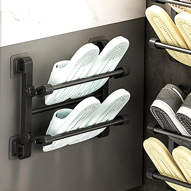 👟 50 % Rabatt – Faltbarer Wand-Schuhhalter für Tür & Bad – ohne Bohren, platzsparend & vielseitig für Hausschuhe & Badeschuhe 🚪