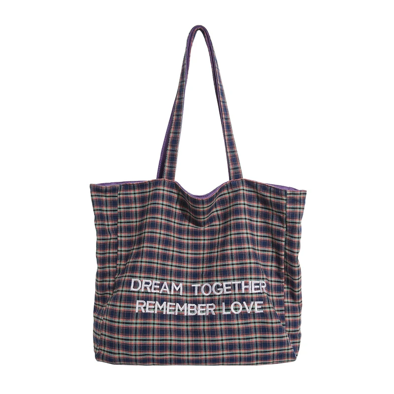 Plaid gemusterte Tragetasche Karnz