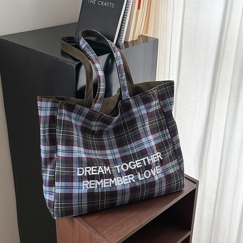 Plaid gemusterte Tragetasche Karnz