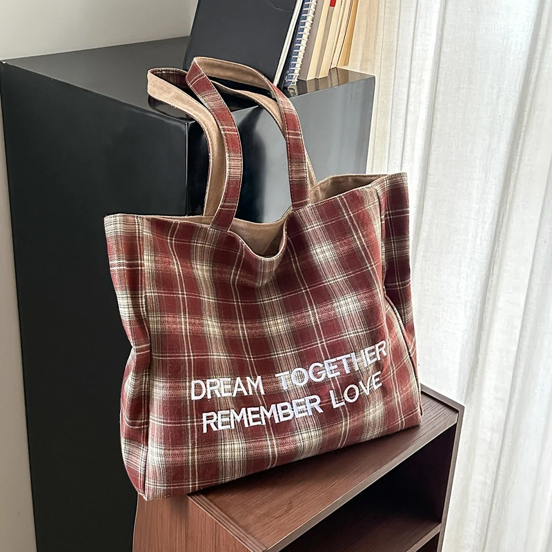 Plaid gemusterte Tragetasche Karnz