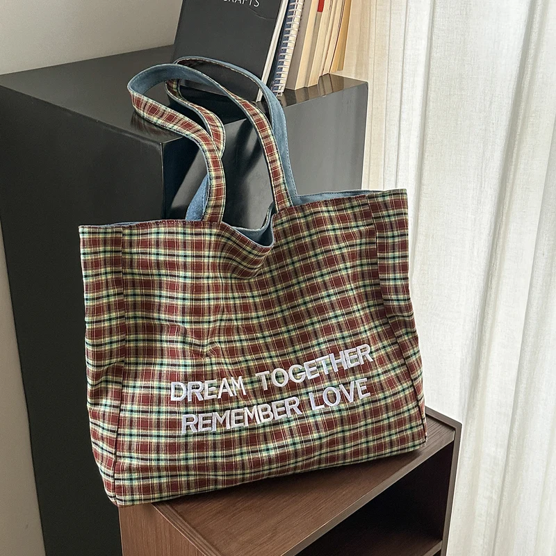 Plaid gemusterte Tragetasche Karnz
