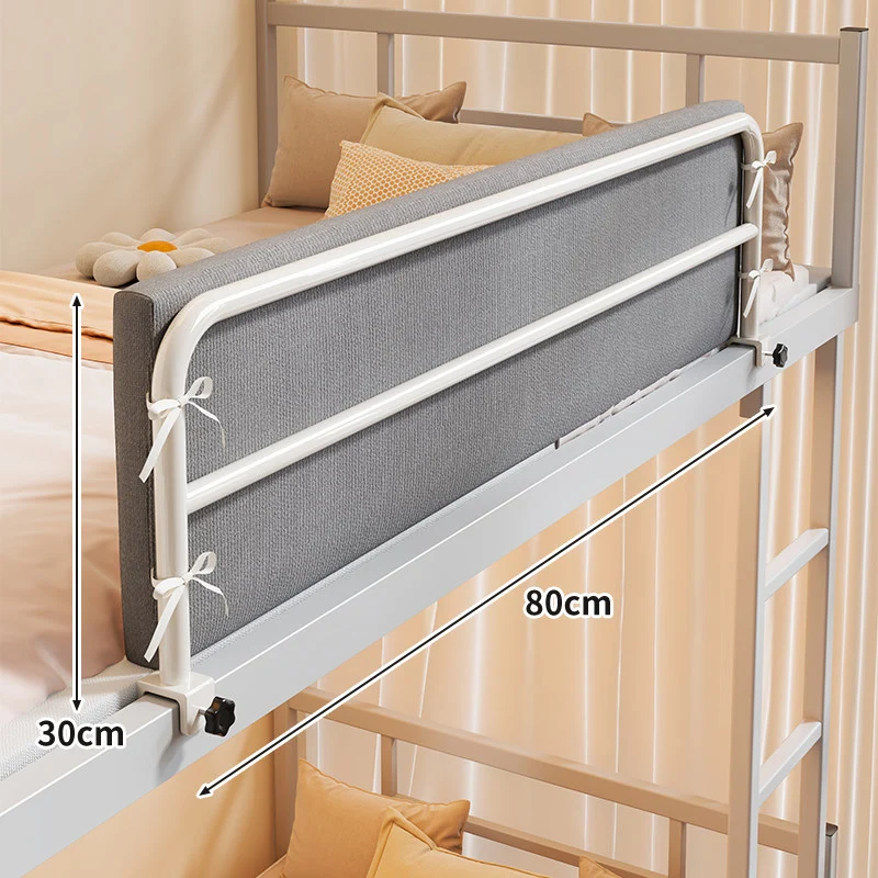 Bunkbett-Sicherheits-Seitenleiste mit gepolstertem Stoffschutz und Klemmmontage