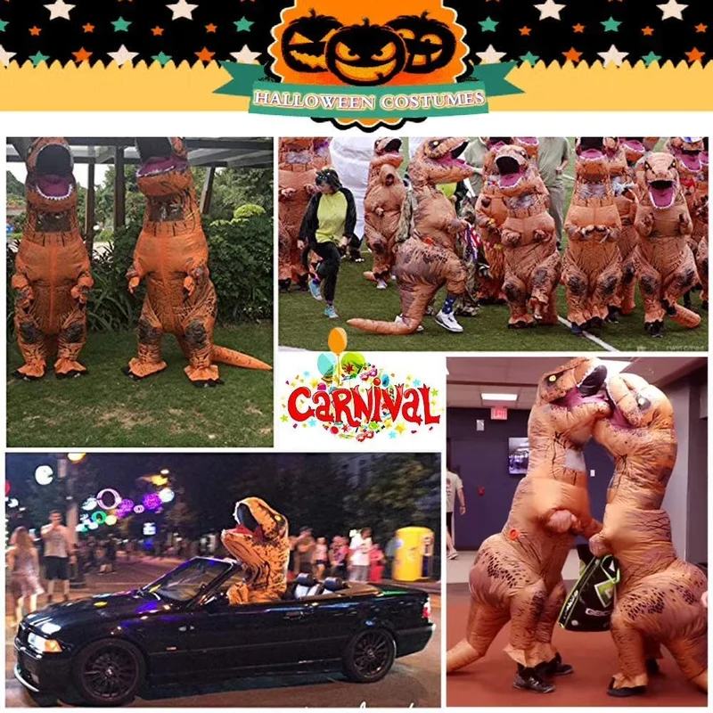 Aufblasbarer T-Rex Kostüm Partykostüm Dinosaurier Anzug