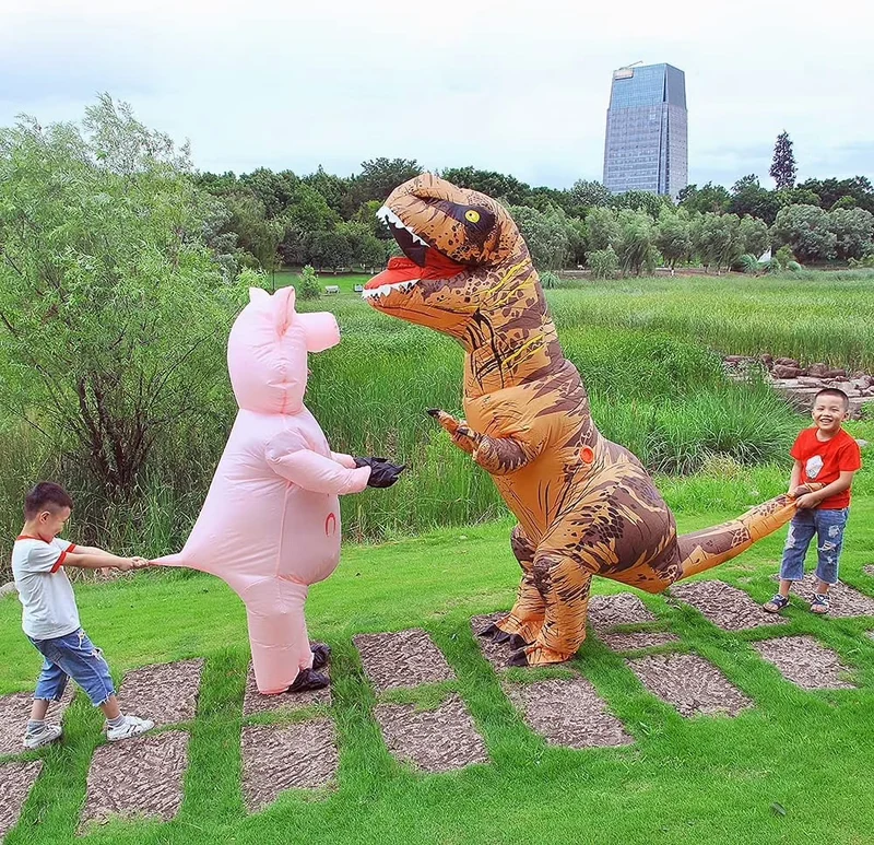 Aufblasbarer T-Rex Kostüm Partykostüm Dinosaurier Anzug
