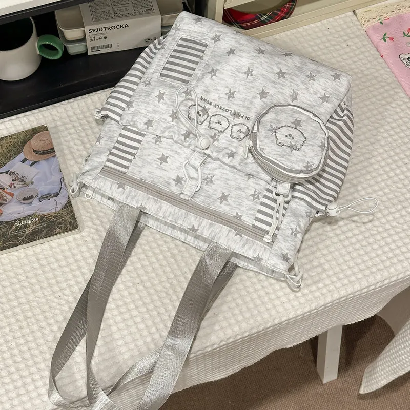 Multi-Taschen Sternmuster Rucksack Karnz