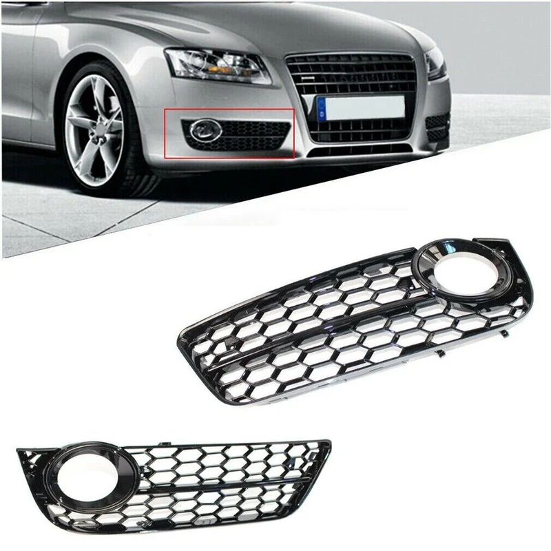 Stoßstange Nebelscheinwerfer für Audi A5 08-11 Wabengitter Grill Abdeckung