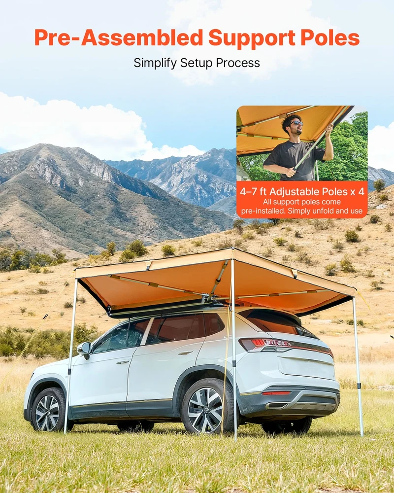 Markise Auto 3x3x2m Automarkise Sonnensegel Vorzelte Segel