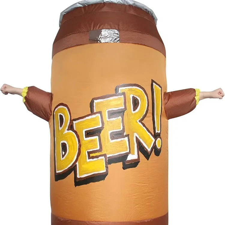 Halloween Aufblasbares Bier Kostüm Bierflasche Karneval Anzug