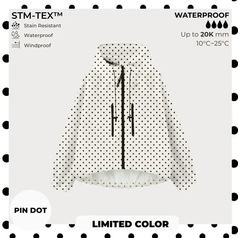 🧥Kapuze mit breiter Krempe💧Kurze, übergroße Regenjacke mit ausgestelltem Saum und verstellbaren Ärmelbündchen