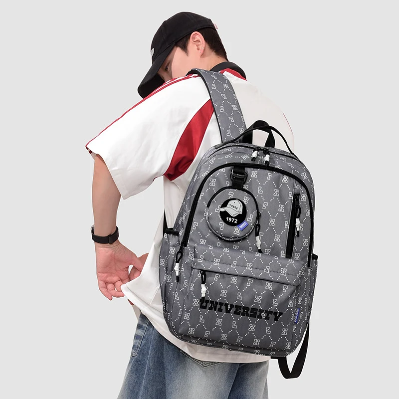 Multifunktionaler geometrisch gemusterter Rucksack Karnz