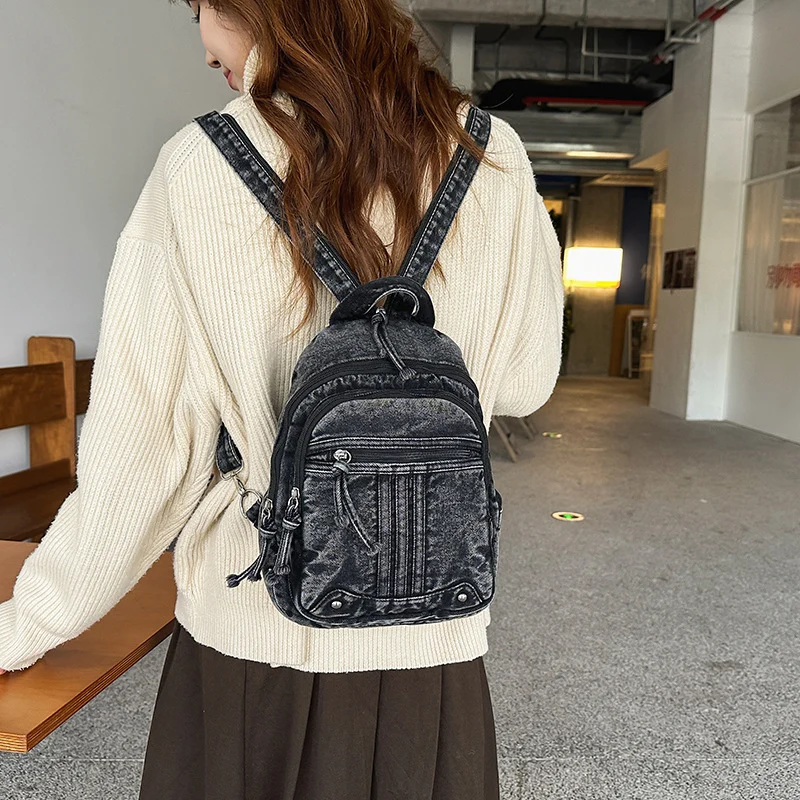 Multifunktionaler Denim-Rucksack Karnz