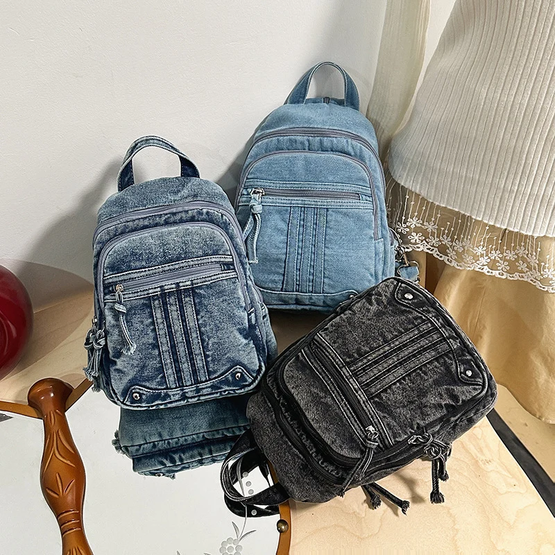 Multifunktionaler Denim-Rucksack Karnz