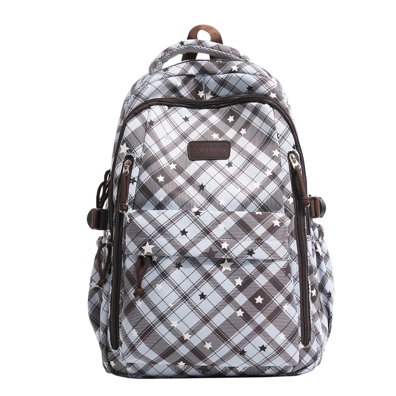 Kariertes Muster Rucksack Karnz