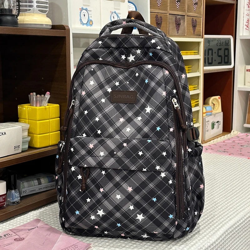 Kariertes Muster Rucksack Karnz