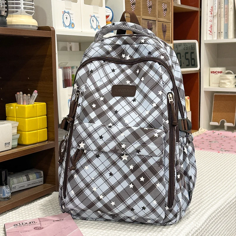 Kariertes Muster Rucksack Karnz