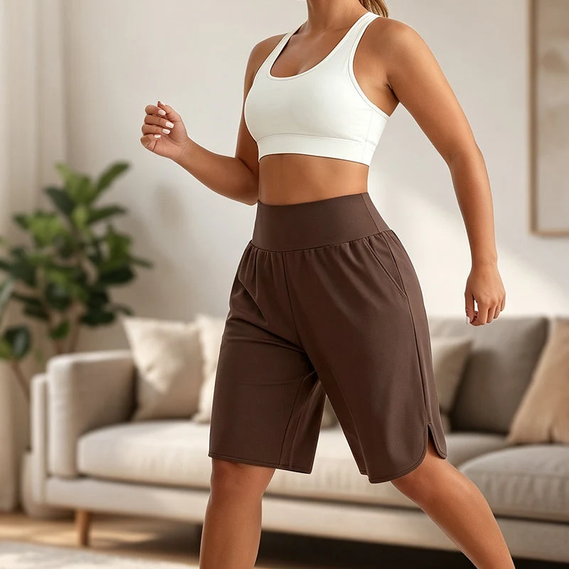 📢📢40% RABATT !!⏰Damen Lässige Weite-Bein Knielange Shorts