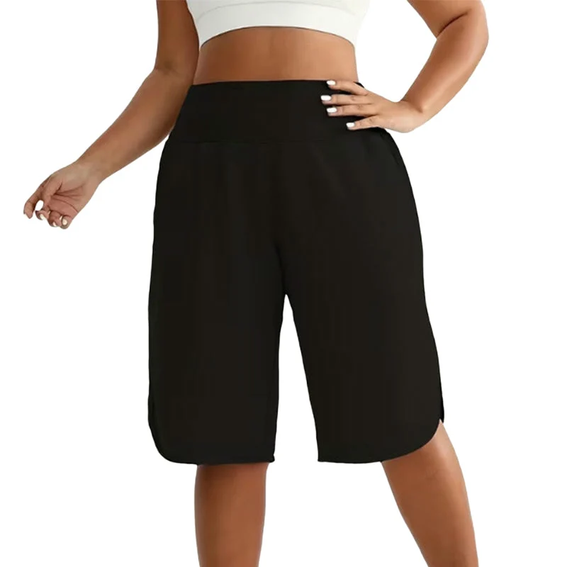 📢📢40% RABATT !!⏰Damen Lässige Weite-Bein Knielange Shorts