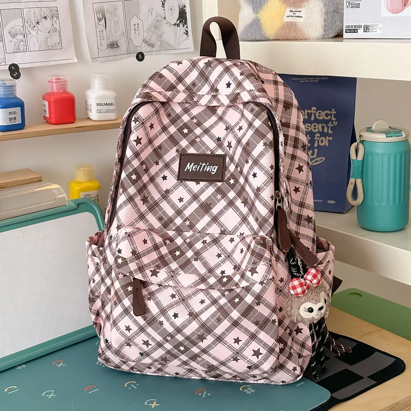Karo-Muster Freizeit-Rucksack Karnz