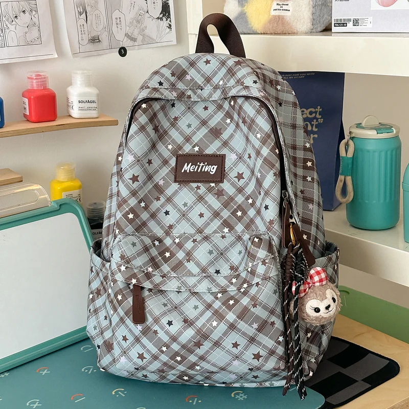 Karo-Muster Freizeit-Rucksack Karnz