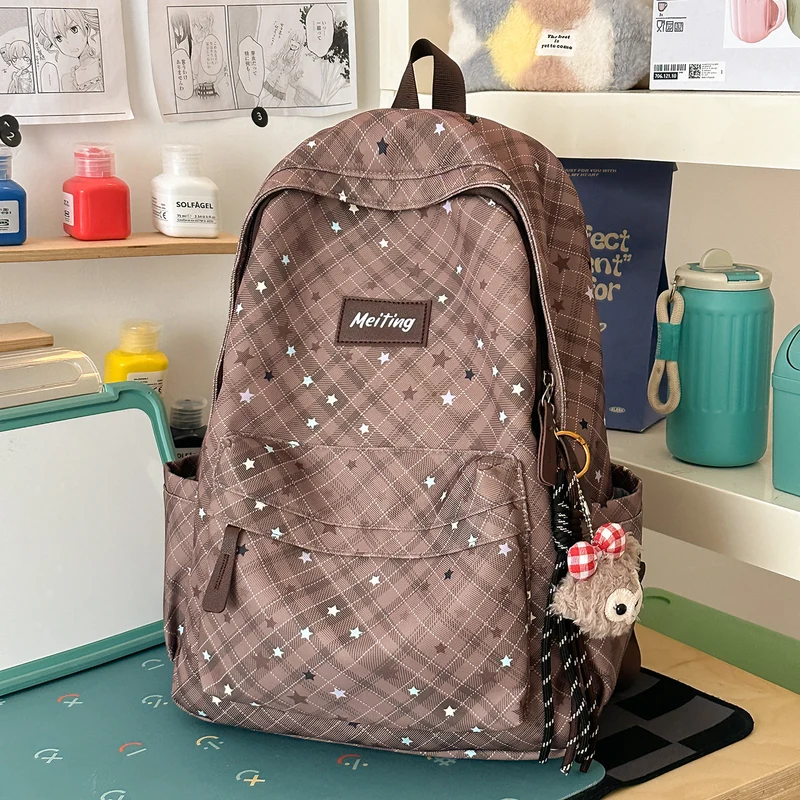 Karo-Muster Freizeit-Rucksack Karnz