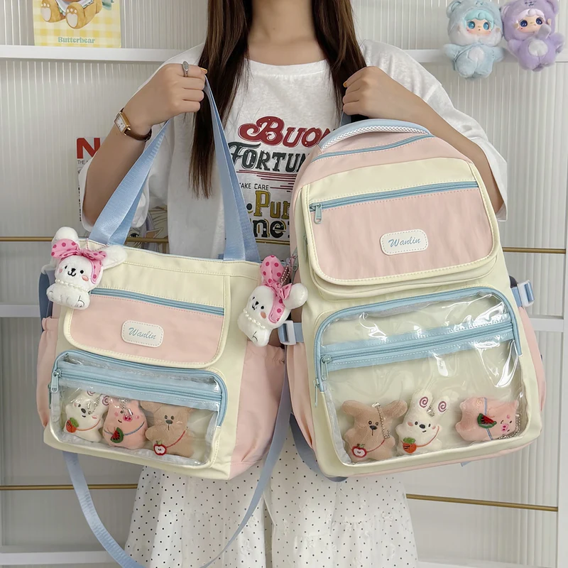 Multi-Taschen Transparenter Rucksack Karnz