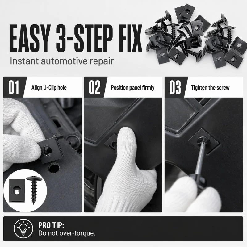 📢📢50% RABATT !! ⏰Universelles Auto-Metall-U-Clip- und Schraubenset
