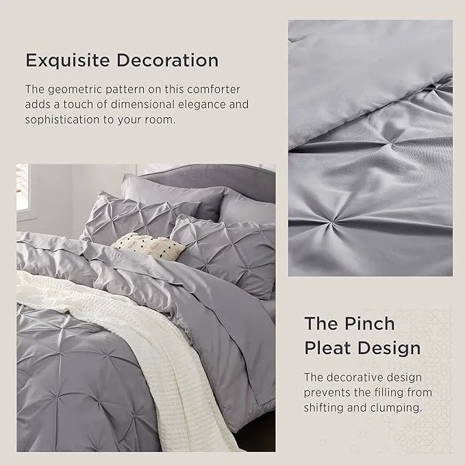 🛏️ 50% RABATT! 🌿 3-teiliges Bettwäsche-Set mit Pintuck-Falten – elegant, weich, komplett – für Ihr Traum-Schlafzimmer ✨