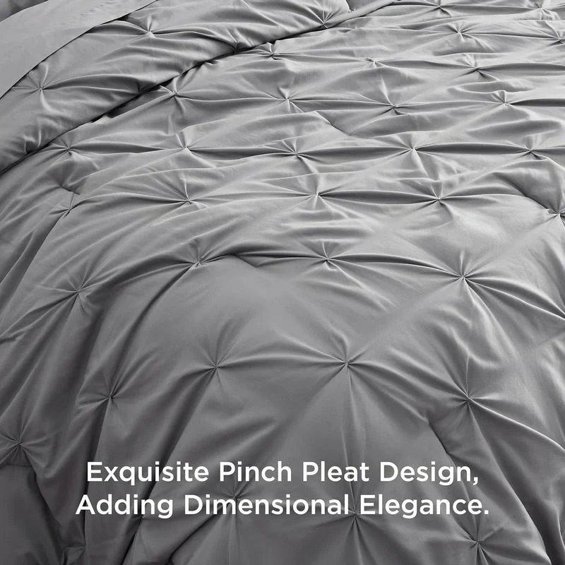🛏️ 50% RABATT! 🌿 3-teiliges Bettwäsche-Set mit Pintuck-Falten – elegant, weich, komplett – für Ihr Traum-Schlafzimmer ✨