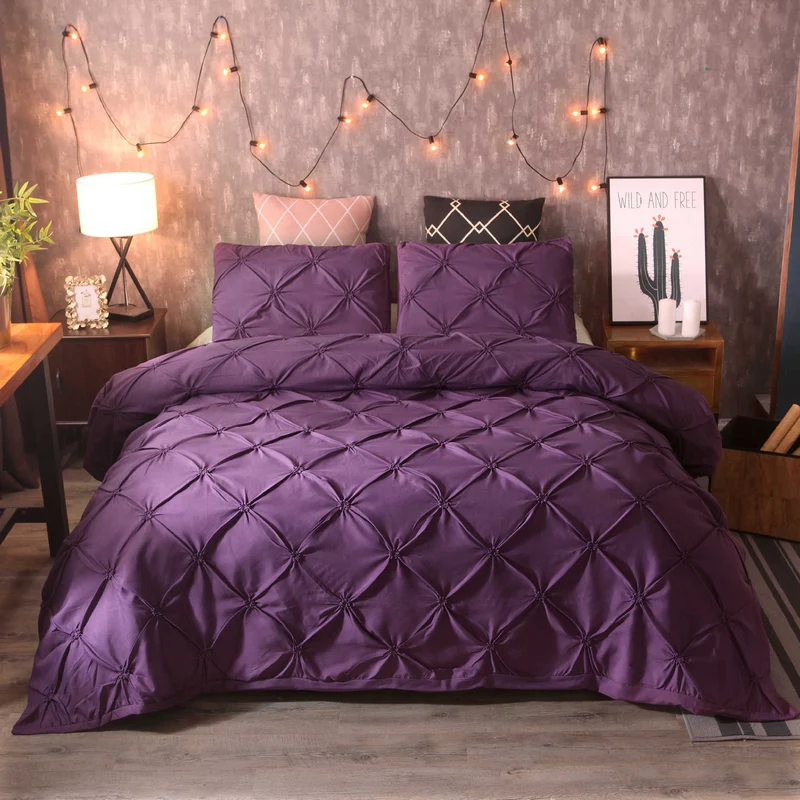🛏️ 50% RABATT! 🌿 3-teiliges Bettwäsche-Set mit Pintuck-Falten – elegant, weich, komplett – für Ihr Traum-Schlafzimmer ✨