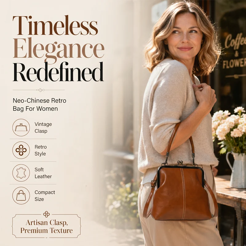 🎁50% RABATT!👝Vintage-Kiss-Lock-Tasche – 2-in-1: Tragen & Ordnen