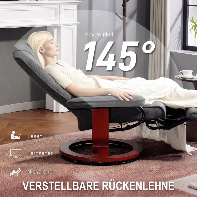 Relaxsessel Drehbar Liegefunktion Fernsehsessel Sessel Möbel