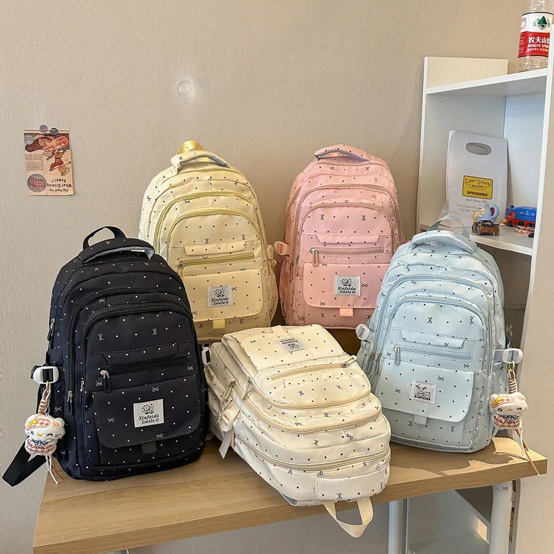 Multi-Taschen Gemusterter Rucksack Karnz