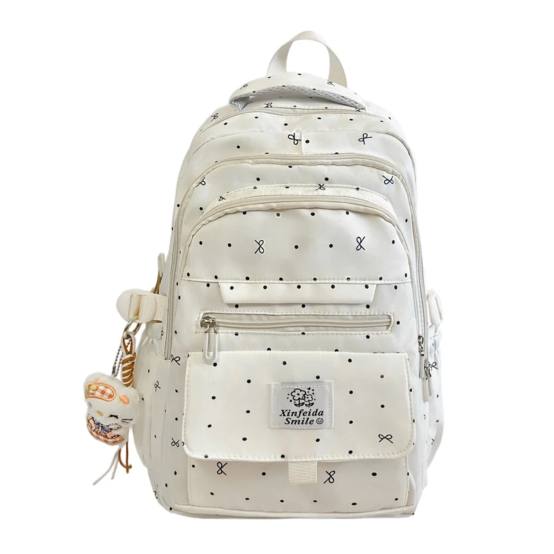 Multi-Taschen Gemusterter Rucksack Karnz