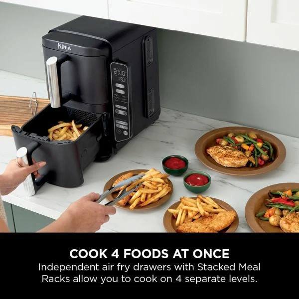 Ninja 7.6L Double Stack 2 Drawer Heißluftfritteuse - Schwarz | SL300UK
