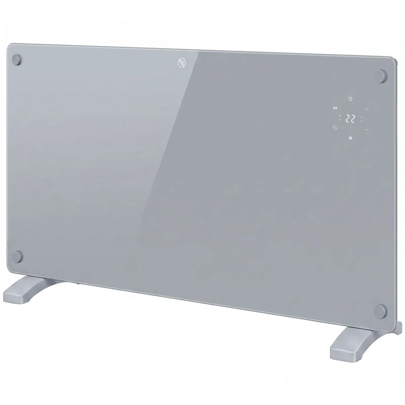 1500W Smart Panel Heater Wall or Freestanding with WiFi, Weekly Timer, Grey