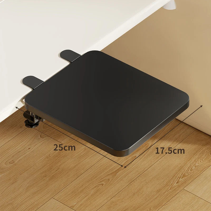 Unter-Desk Bambus Ausziehbare Arbeitsfläche Clamp-Montierte Tastatur- & Mausplattform