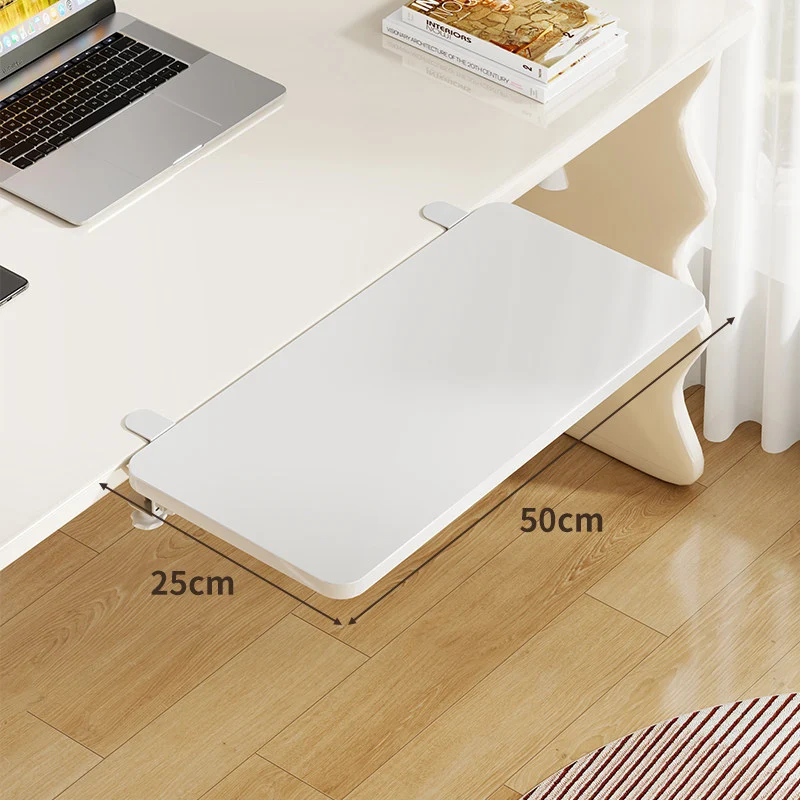 Unter-Desk Bambus Ausziehbare Arbeitsfläche Clamp-Montierte Tastatur- & Mausplattform