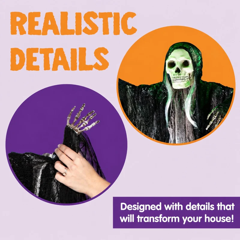 Halloween Skelett Geist 3er Set Geister Deko Gruselig Dekoration