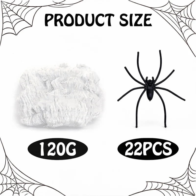 Halloween Skelett 5 Figuren Spinnen Dekoration Spinnennetz Deko
