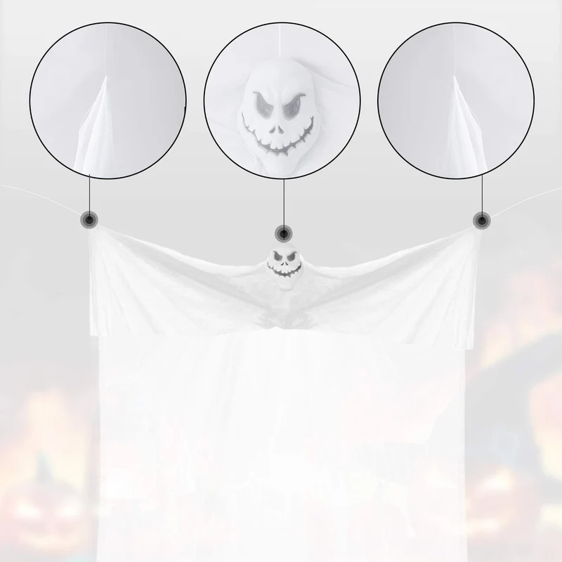 Halloween Geist Skelett Hängedeko 330cm Gruseldeko Horror Party Dekoration