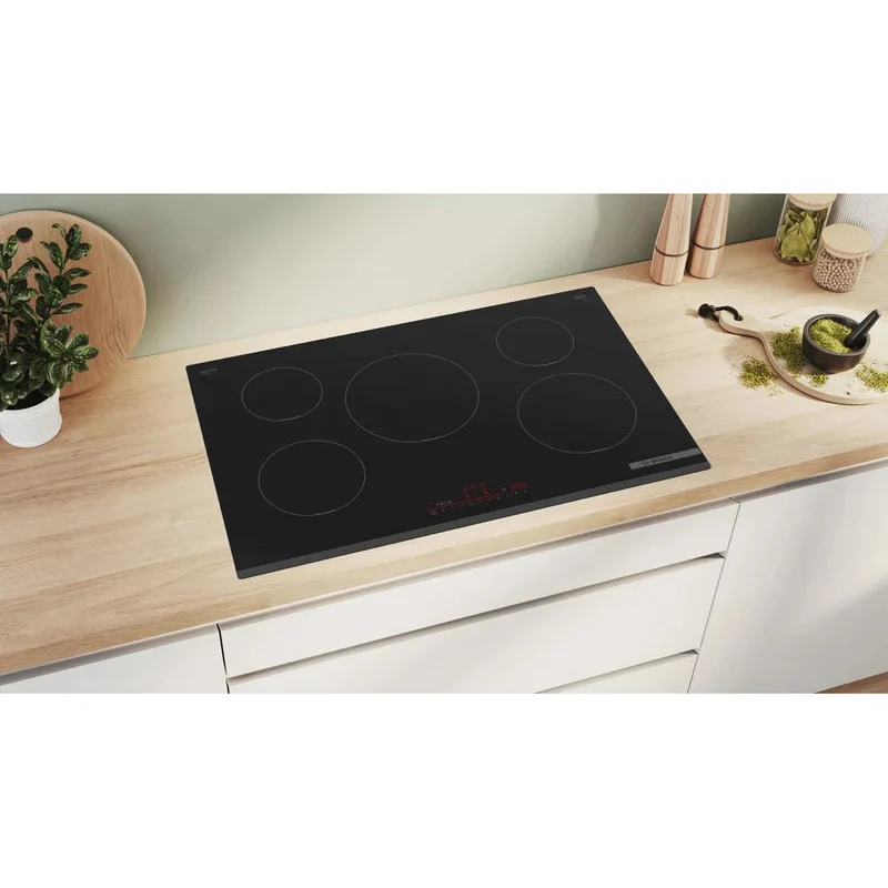 Bosch Series 6 80CM 5 Cooking Zones Induction Kochfeld - Schwarz | PIV831HB1E