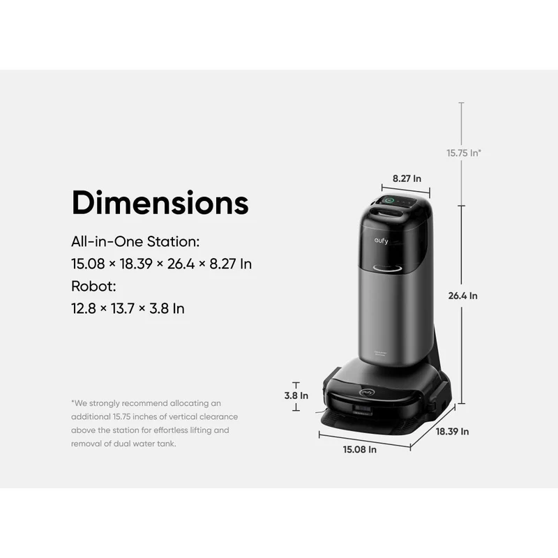 Eufy Omni S1 Pro + Filters Robot Staubsauger - Schwarz | T2080GA1