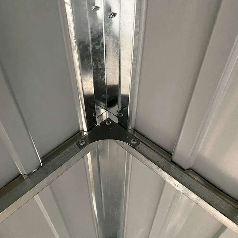 Geräteschuppen Metall Schleppdach 277cm Gerätehaus Stahl Verzinkt