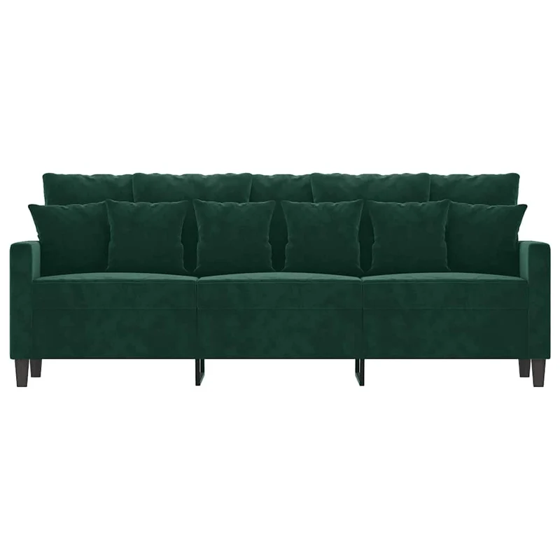 3-Sitzer Sofa Samt Polstersofa Couch Wohnzimmer 198x77x80cm