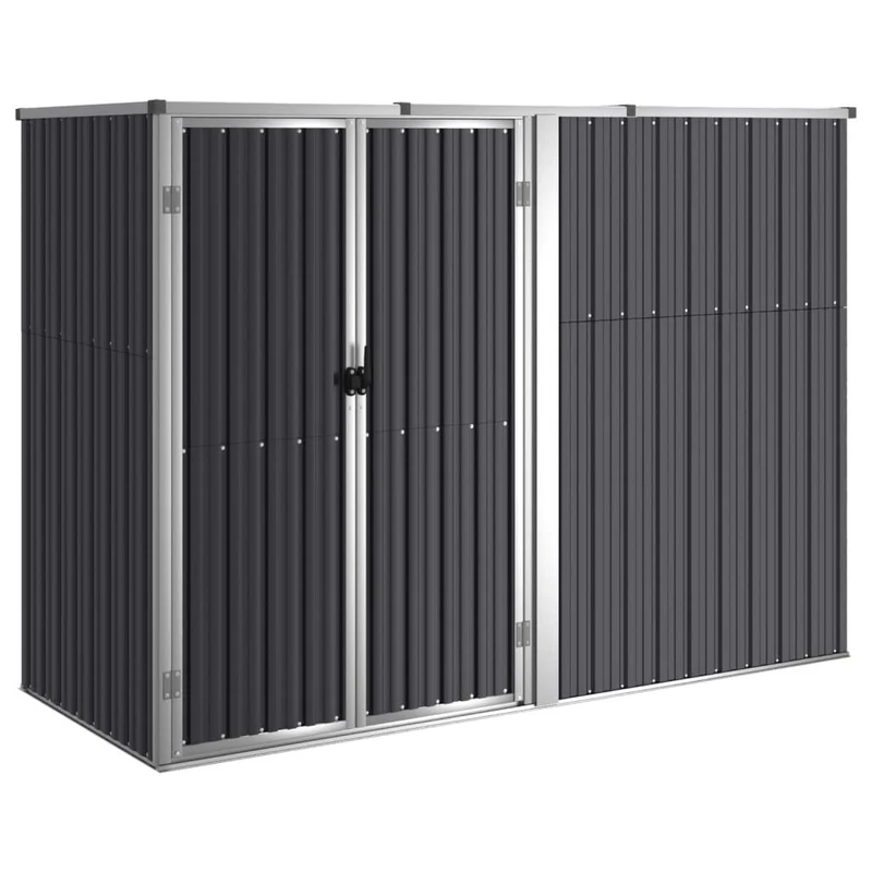Gerätehaus Metall 225x89x159cm Geräteschuppen Garten Stahl