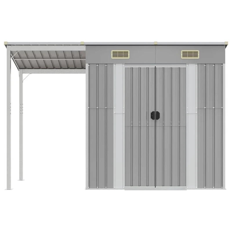 Gerätehaus Metall Schleppdach 277x107x181cm Geräteschuppen Stahl