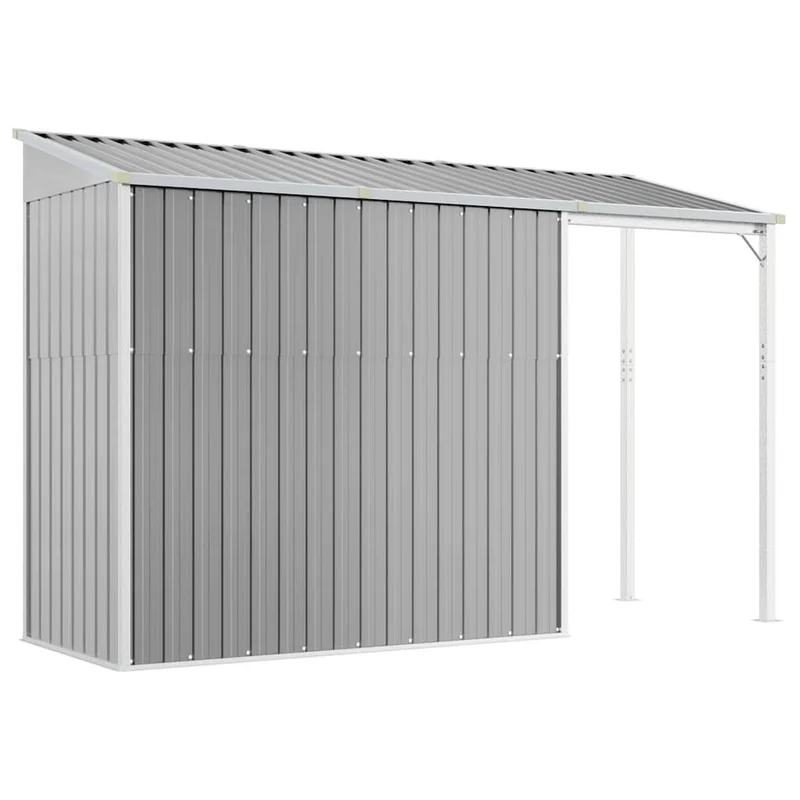 Gerätehaus Metall Schleppdach 277x107x181cm Geräteschuppen Stahl